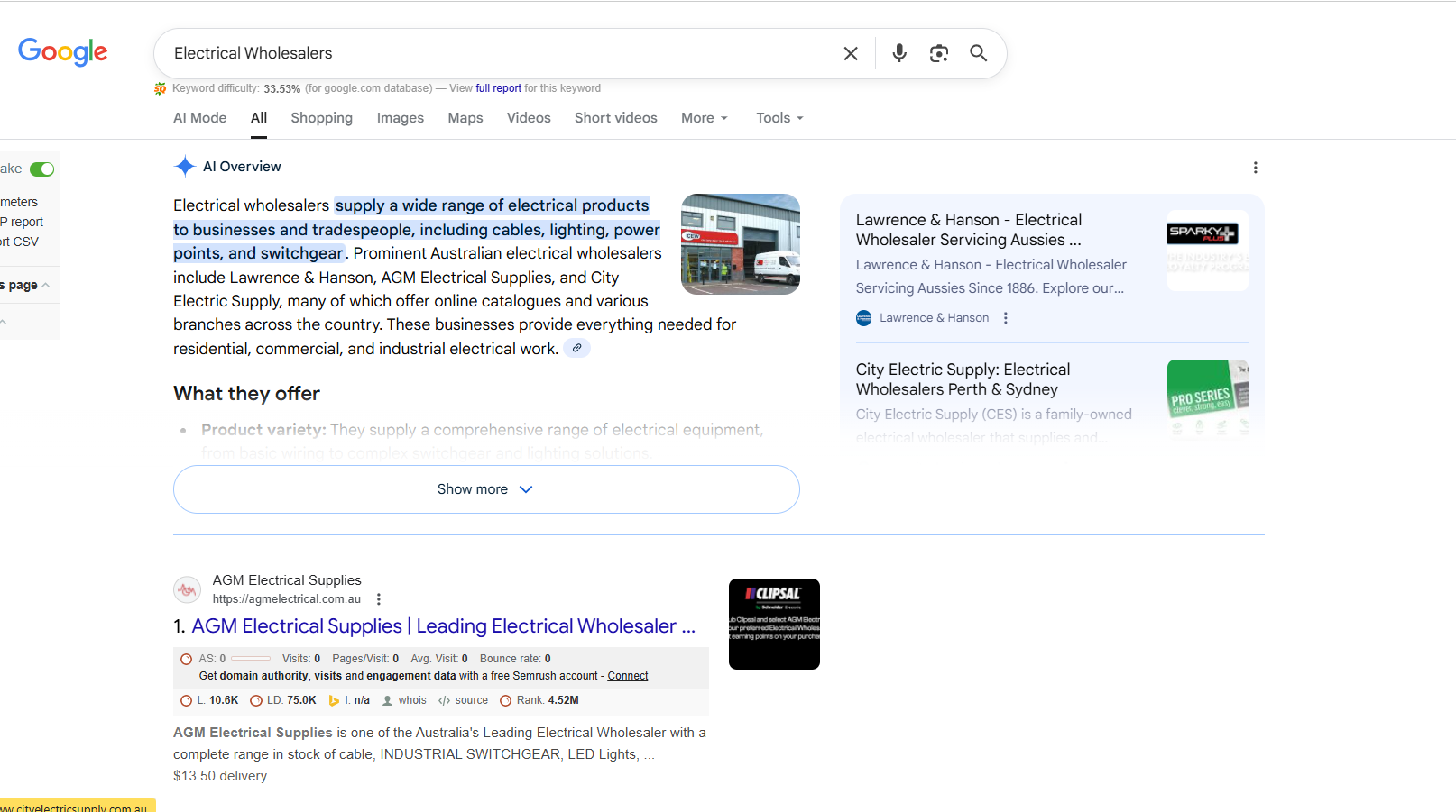AGM Electrical in AI Overviews